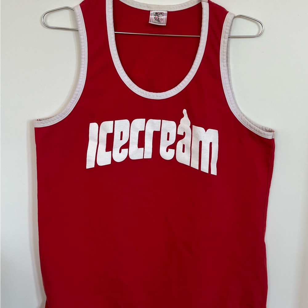 Billionaire Boys Club Ice Cream Red Skull Logo Sleeveless Tank Top Size Large